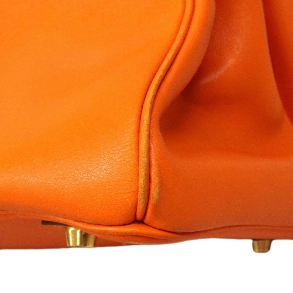 Hermes Birkin 35 Handbag, Veau Gulliver Leather, Orange, □B Stamp, Women's - Picture 6 of 13